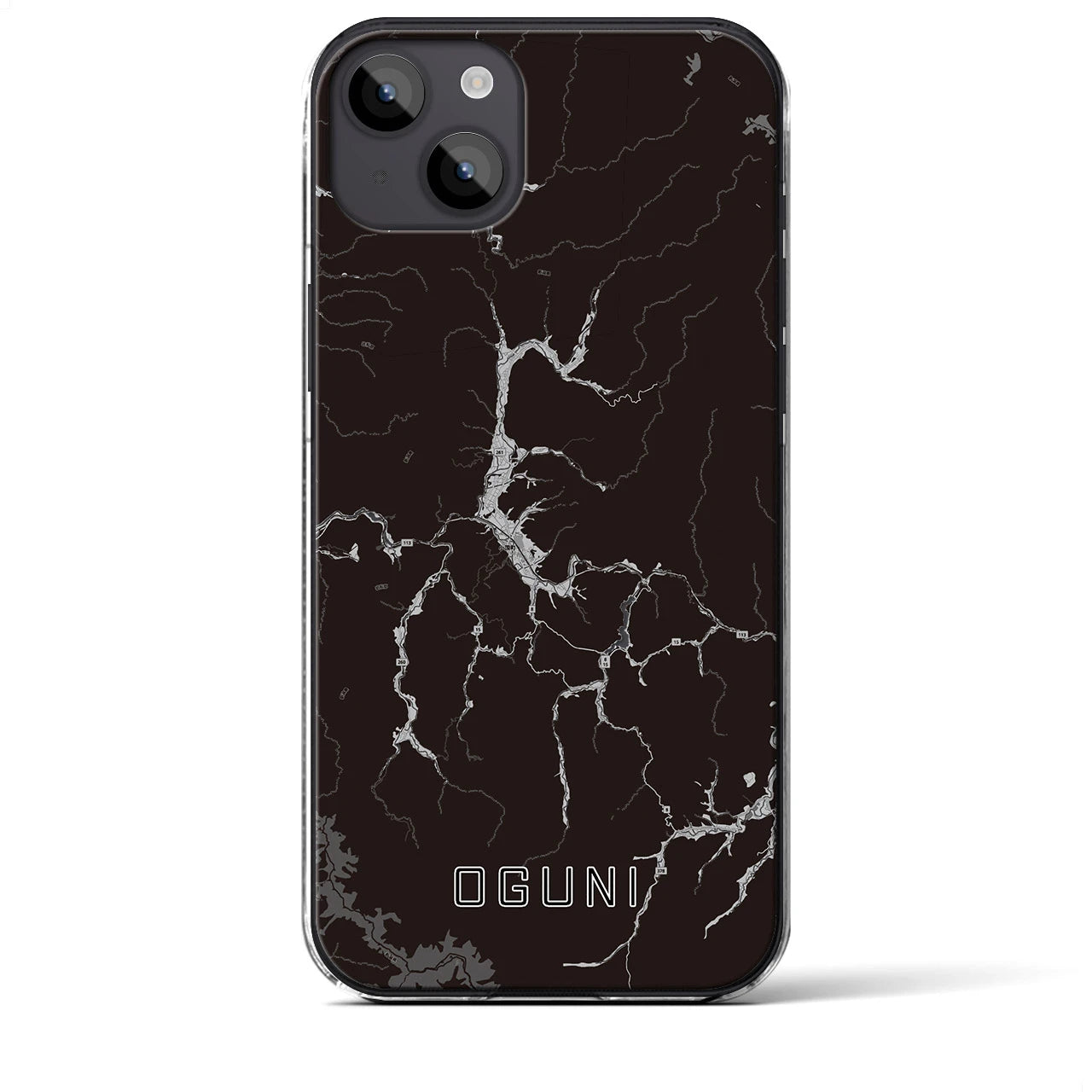 【小国(山形県)】地図柄iPhoneケース(クリアタイプ)