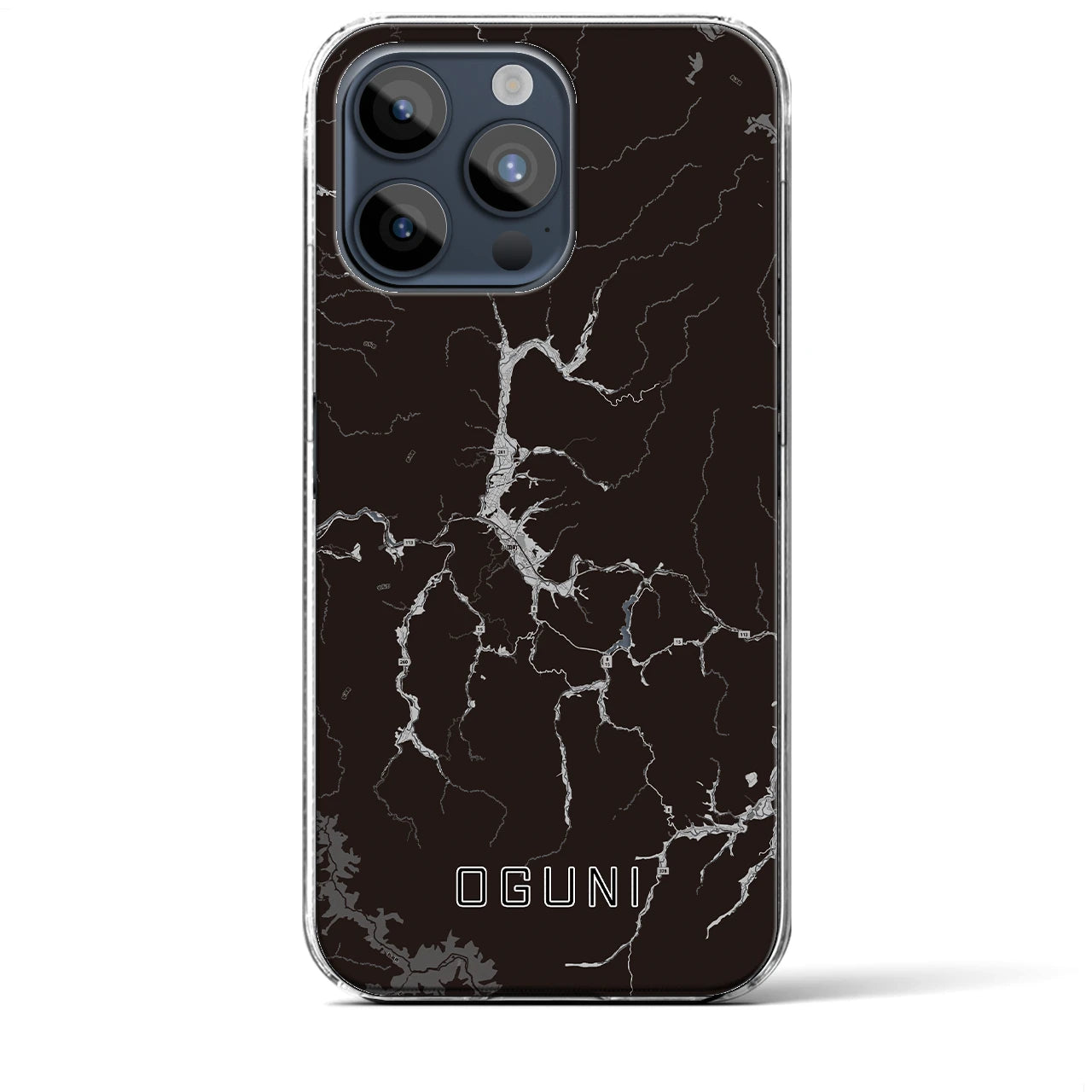 【小国(山形県)】地図柄iPhoneケース(クリアタイプ)