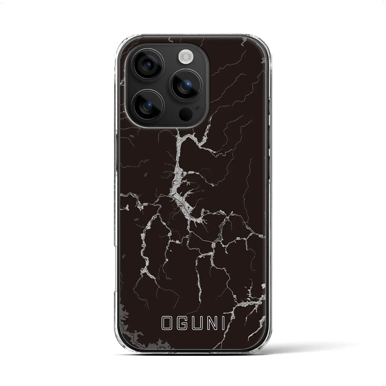 【小国(山形県)】地図柄iPhoneケース(クリアタイプ)