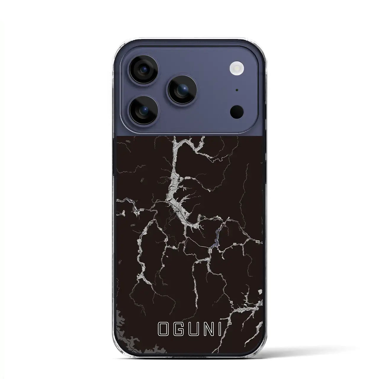 【小国(山形県)】地図柄iPhoneケース(クリアタイプ)モノトーン・iPhone 17 Pro Max 用