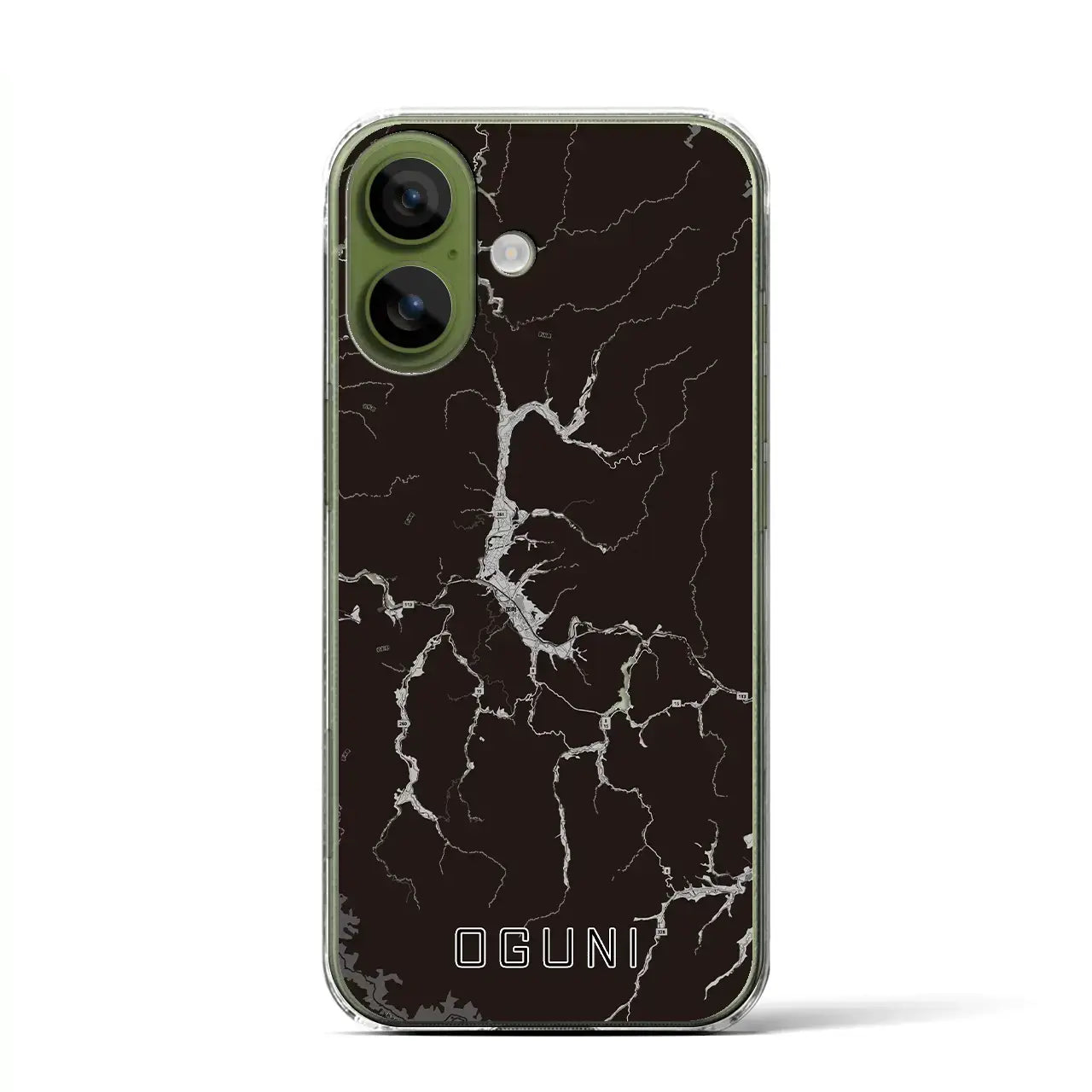 【小国(山形県)】地図柄iPhoneケース(クリアタイプ)