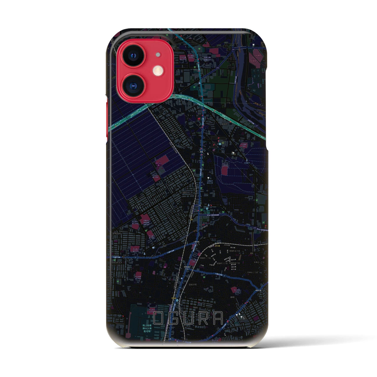 【小倉(京都府)】地図柄iPhoneケース(バックカバータイプ)