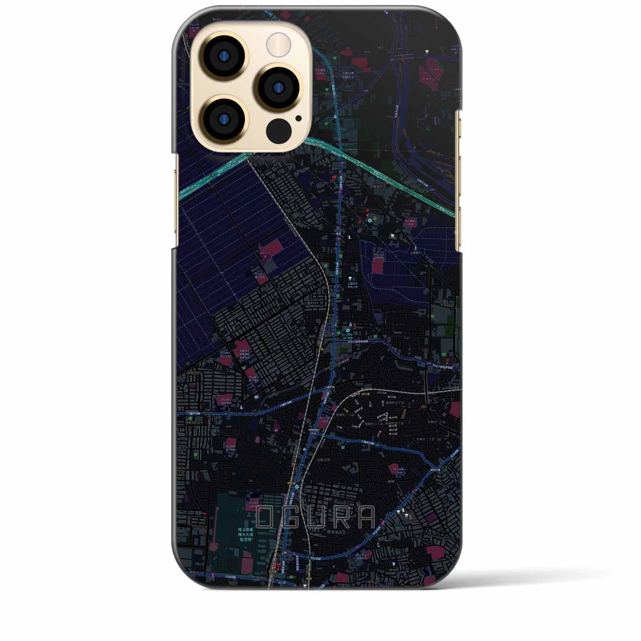 【小倉(京都府)】地図柄iPhoneケース(バックカバータイプ)