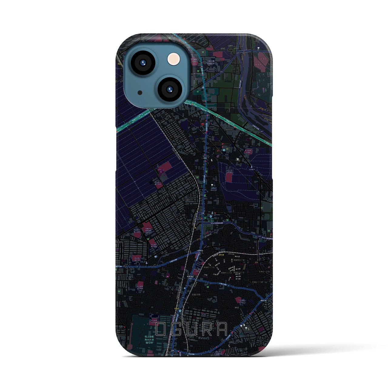 【小倉(京都府)】地図柄iPhoneケース(バックカバータイプ)