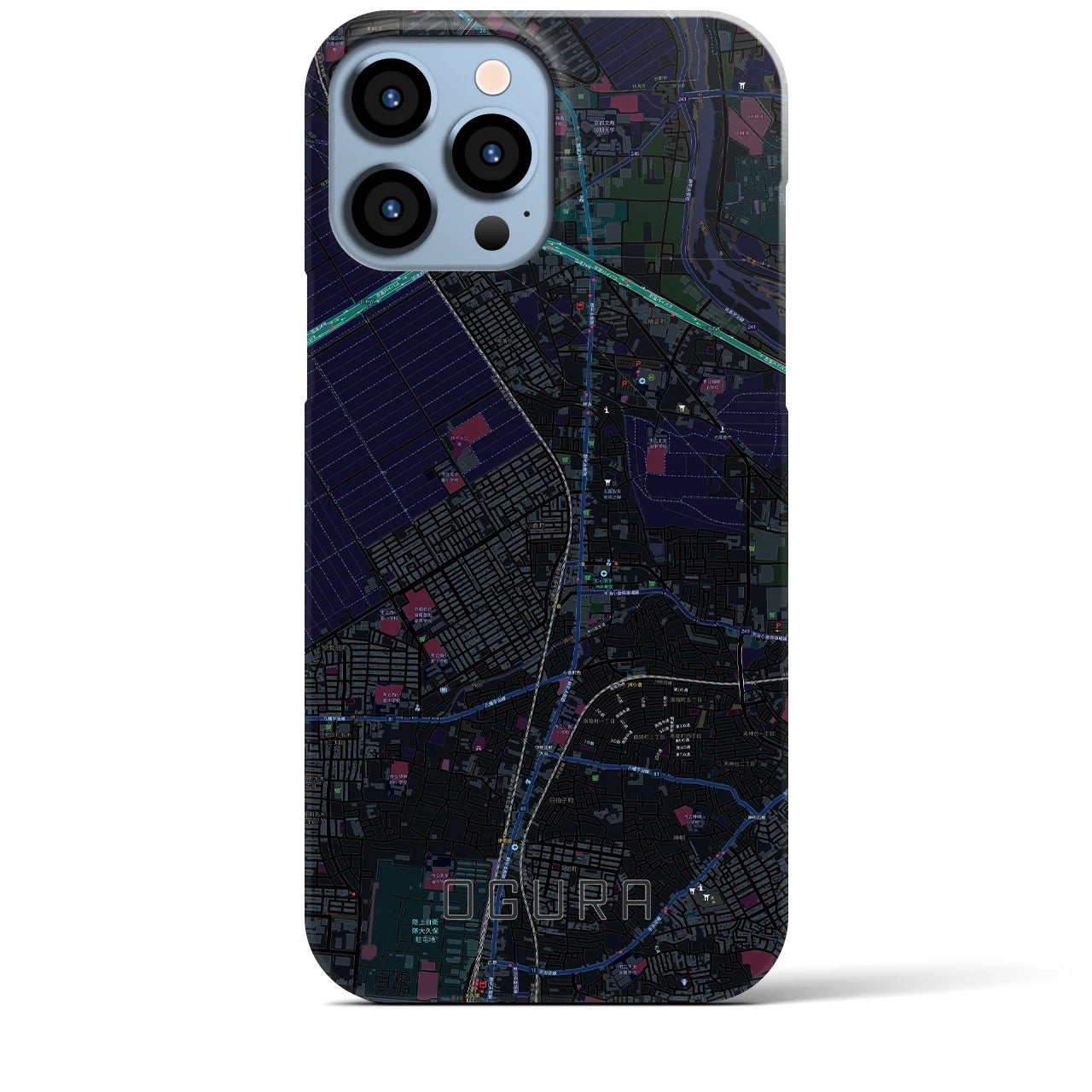 【小倉(京都府)】地図柄iPhoneケース(バックカバータイプ)