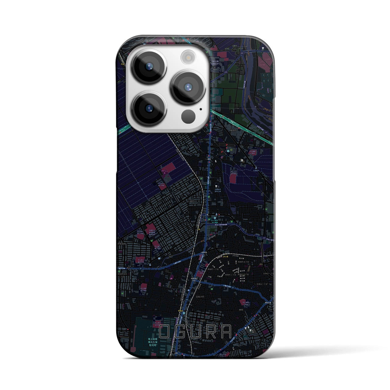 【小倉(京都府)】地図柄iPhoneケース(バックカバータイプ)