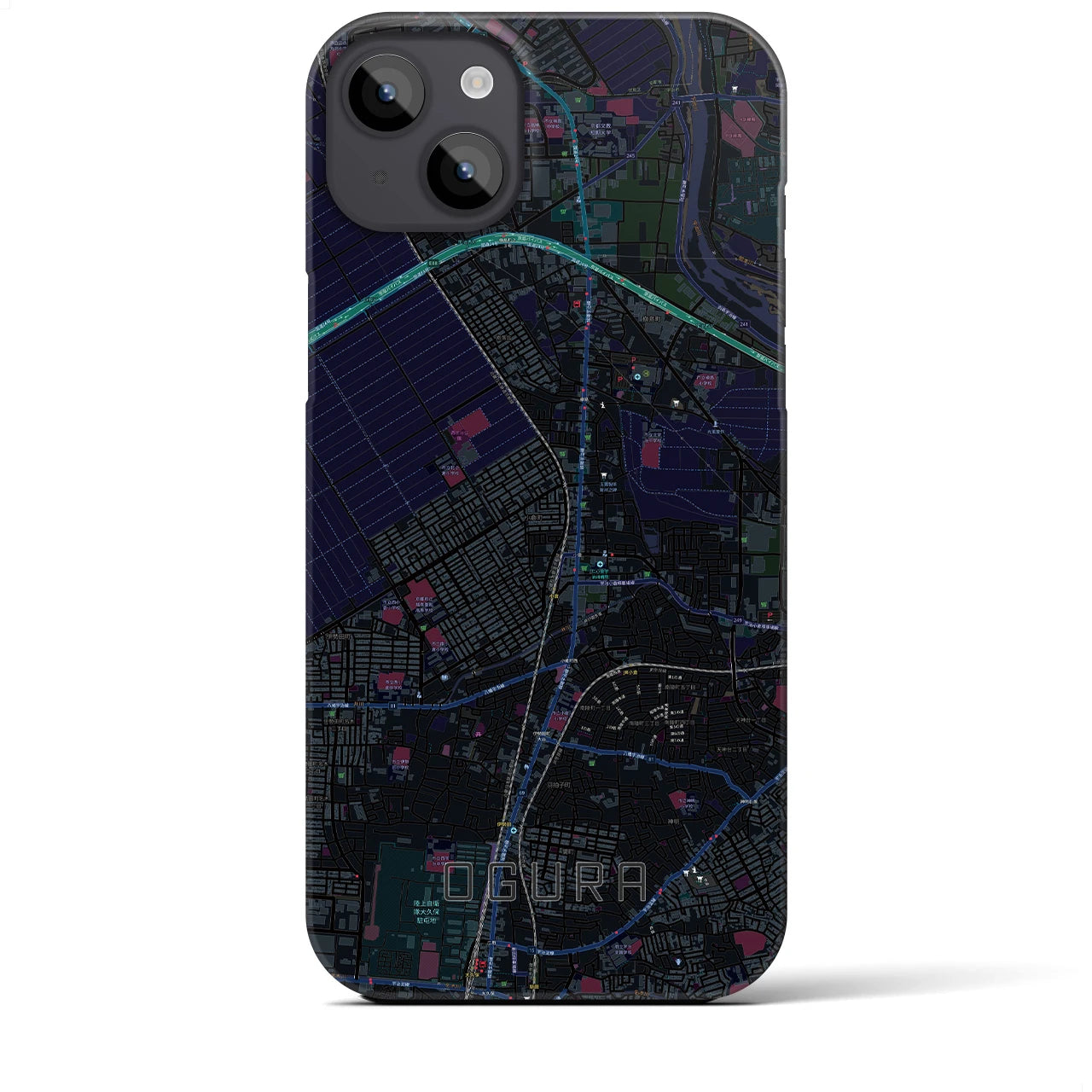 【小倉(京都府)】地図柄iPhoneケース(バックカバータイプ)