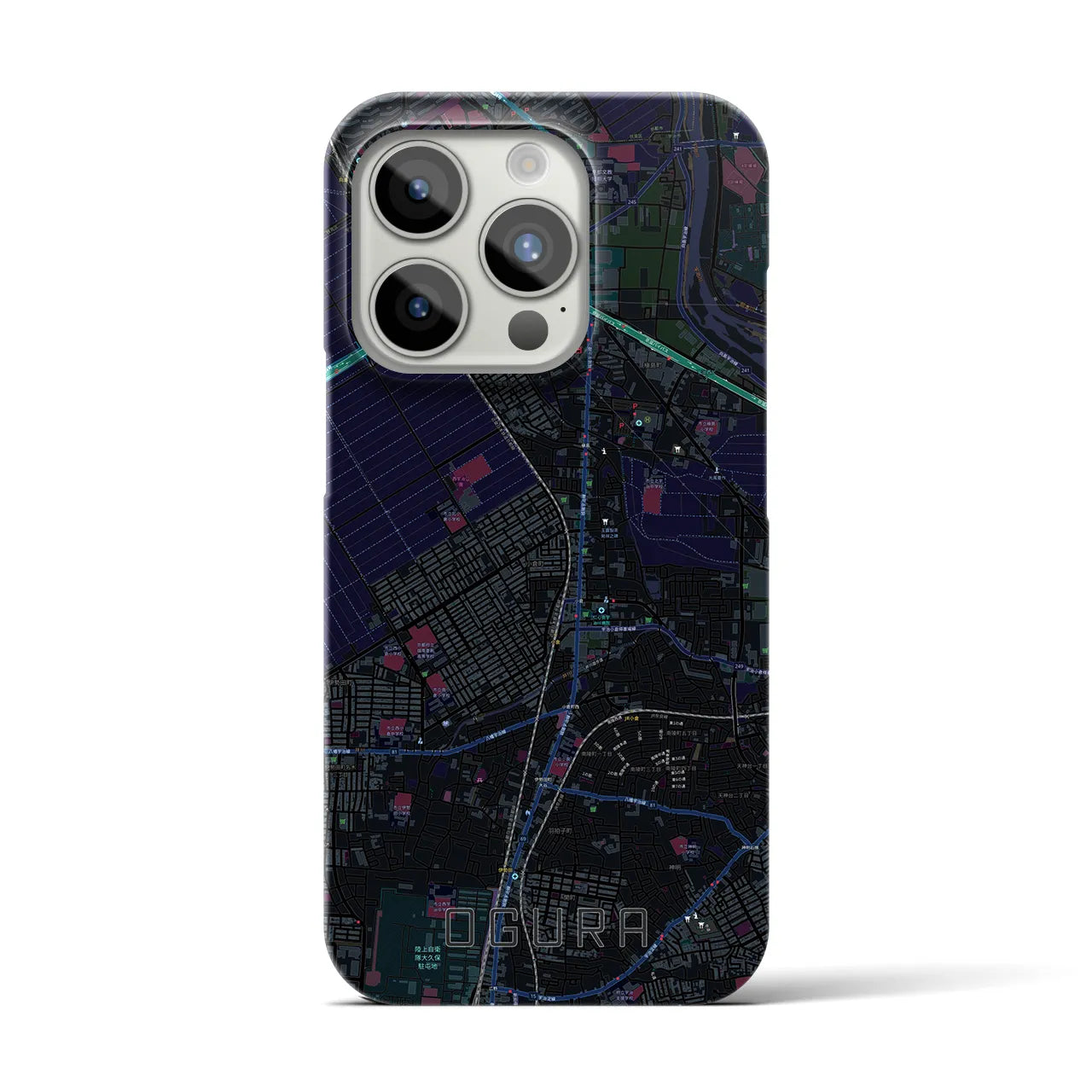 【小倉(京都府)】地図柄iPhoneケース(バックカバータイプ)