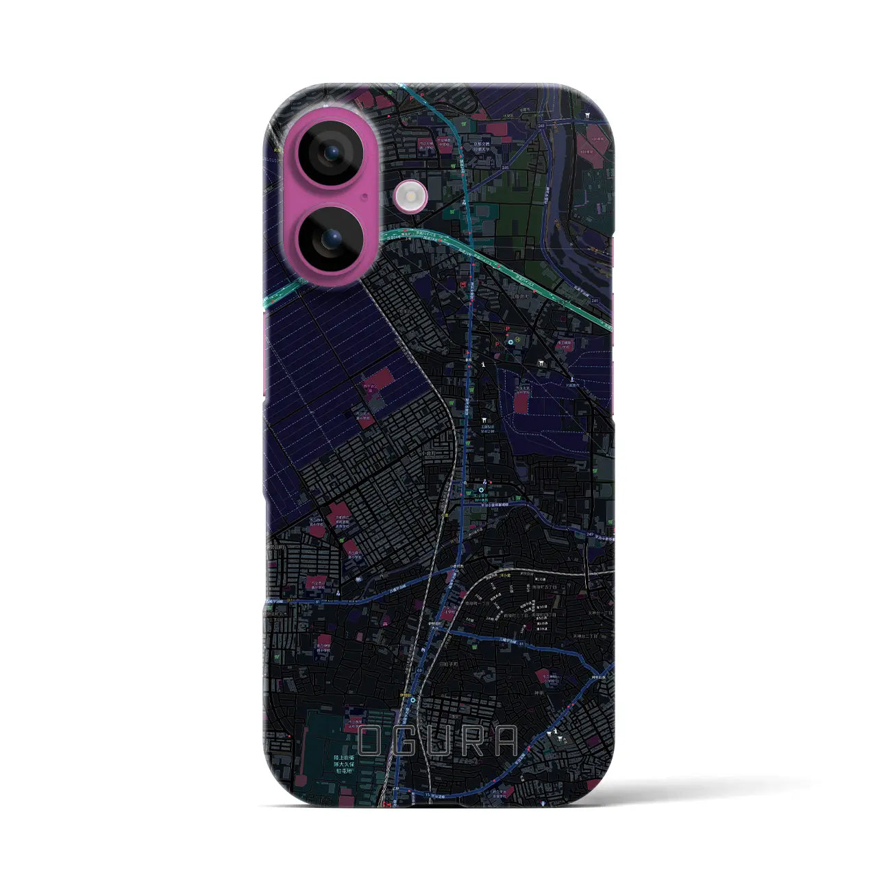 【小倉(京都府)】地図柄iPhoneケース(バックカバータイプ)