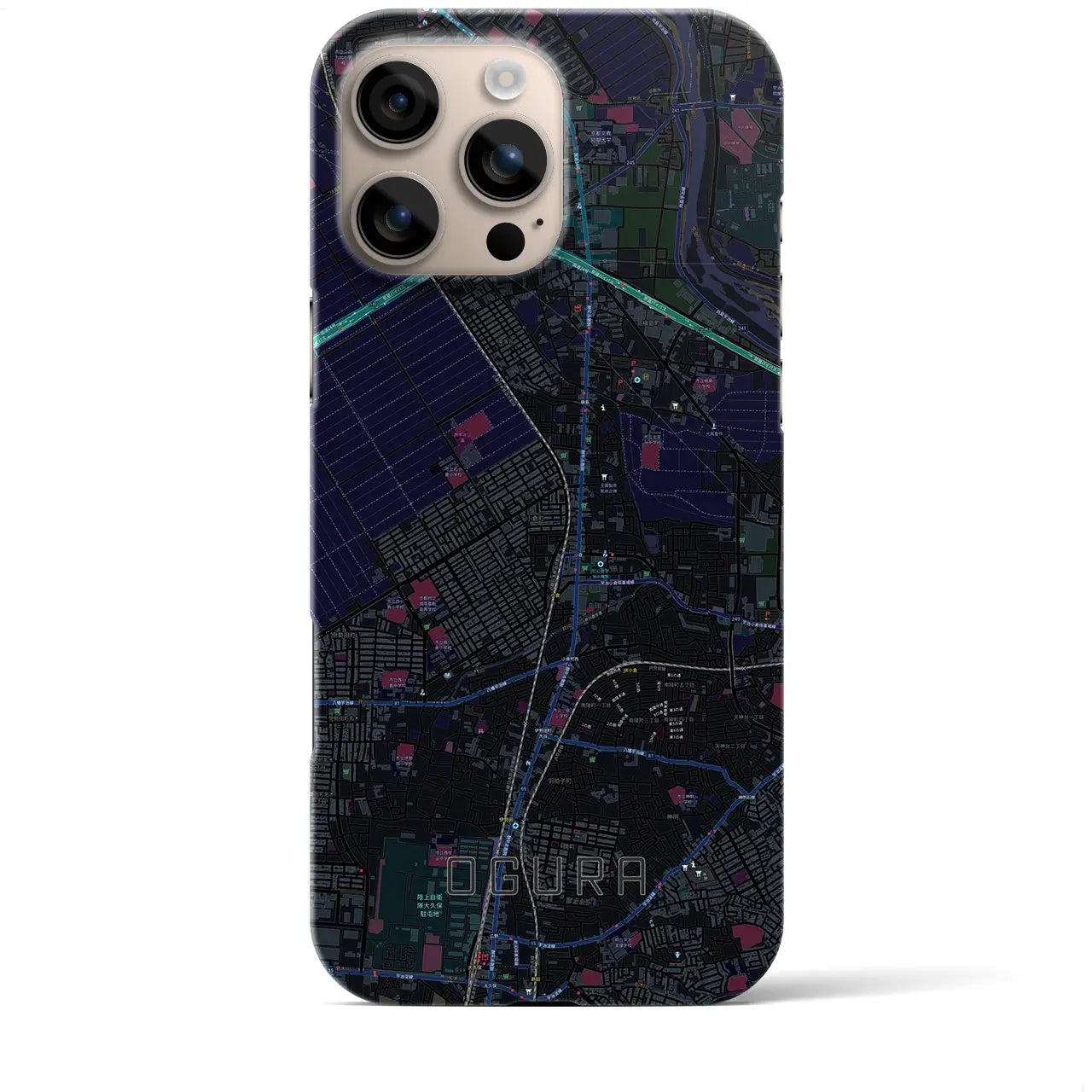 【小倉(京都府)】地図柄iPhoneケース(バックカバータイプ)