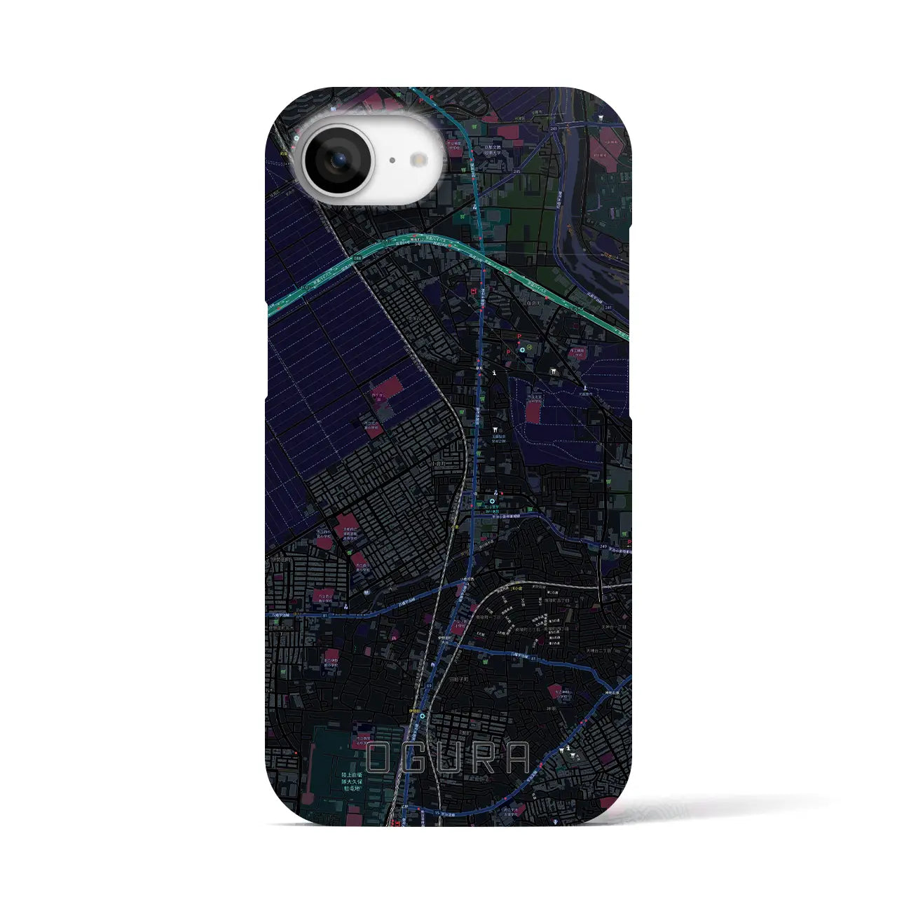 【小倉(京都府)】地図柄iPhoneケース(バックカバータイプ)