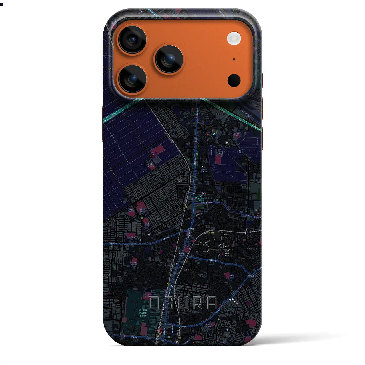 【小倉(京都府)】地図柄iPhoneケース(バックカバータイプ)