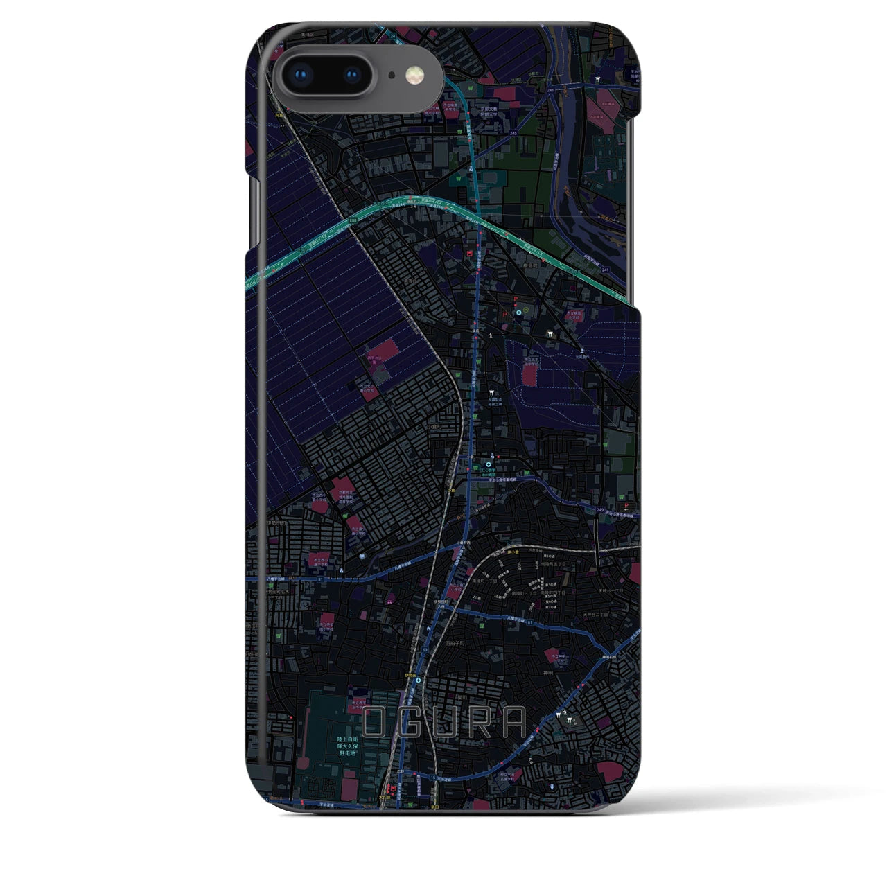 【小倉(京都府)】地図柄iPhoneケース(バックカバータイプ)