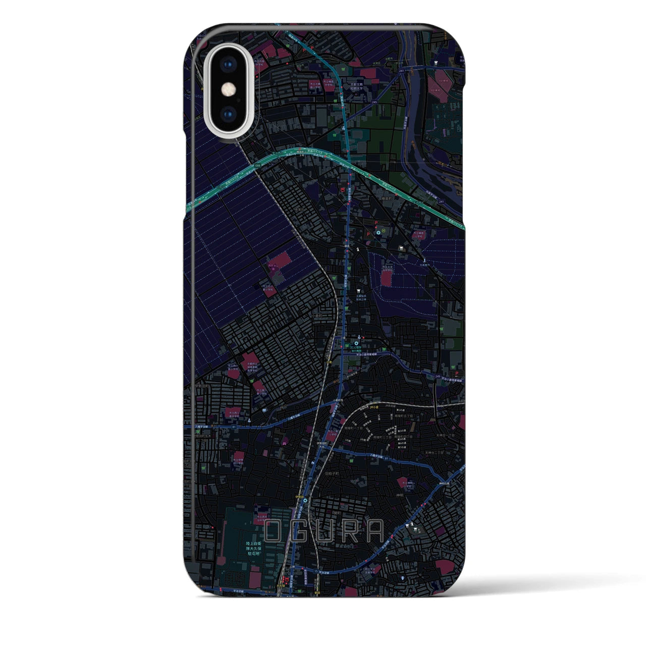 【小倉(京都府)】地図柄iPhoneケース(バックカバータイプ)