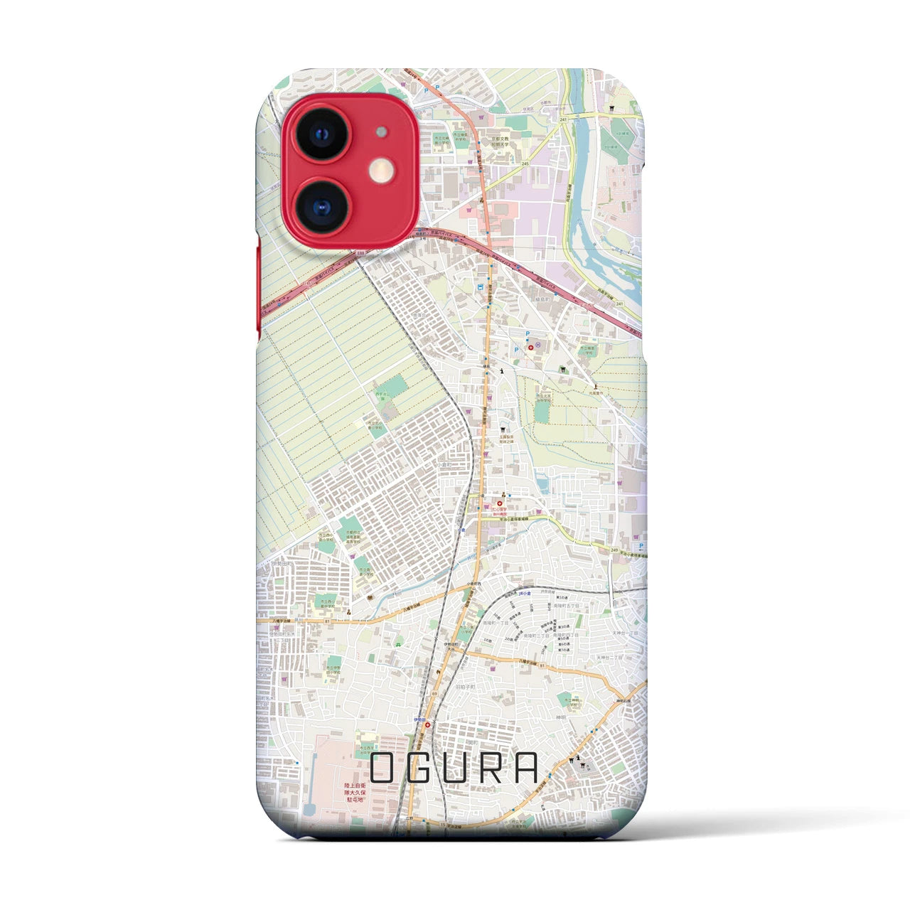 【小倉(京都府)】地図柄iPhoneケース(バックカバータイプ)