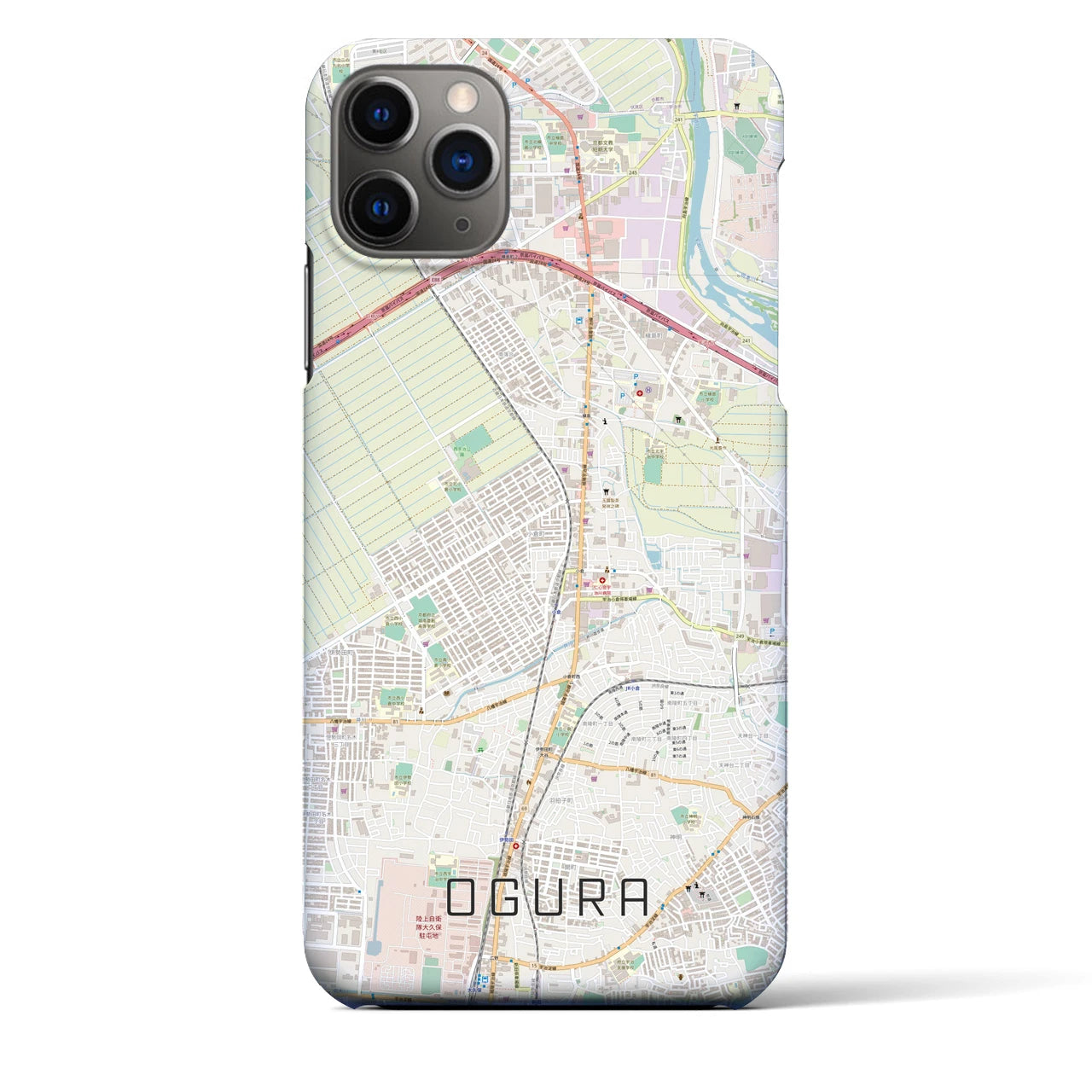 【小倉(京都府)】地図柄iPhoneケース(バックカバータイプ)
