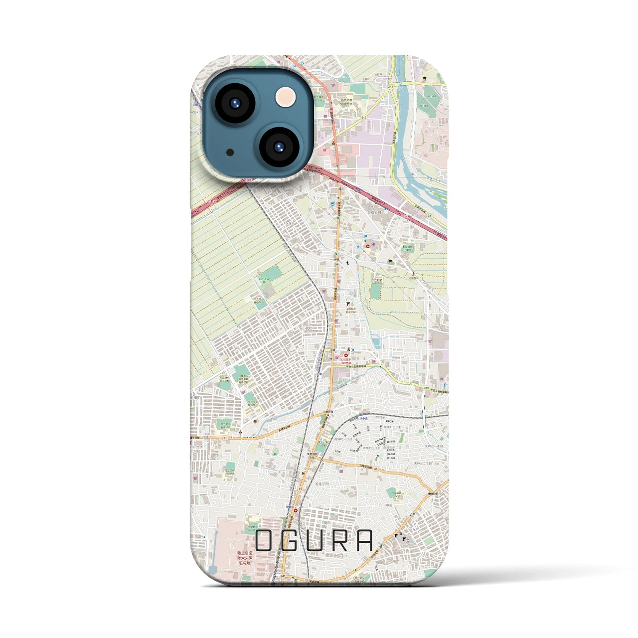 【小倉(京都府)】地図柄iPhoneケース(バックカバータイプ)