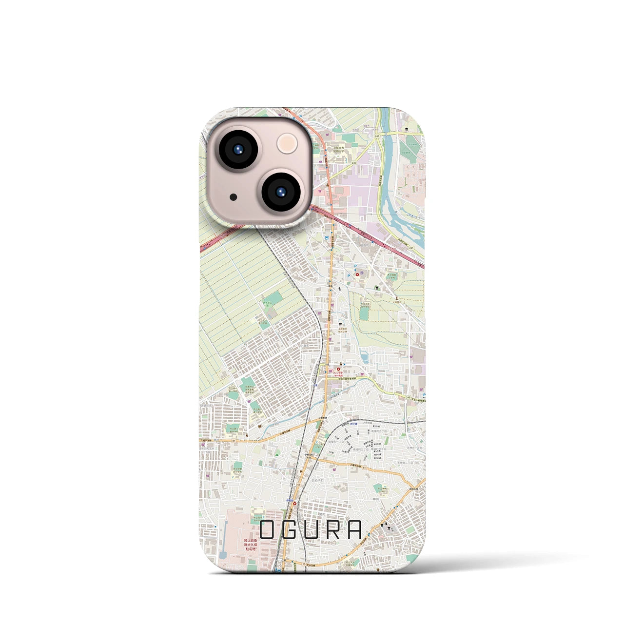 【小倉(京都府)】地図柄iPhoneケース(バックカバータイプ)