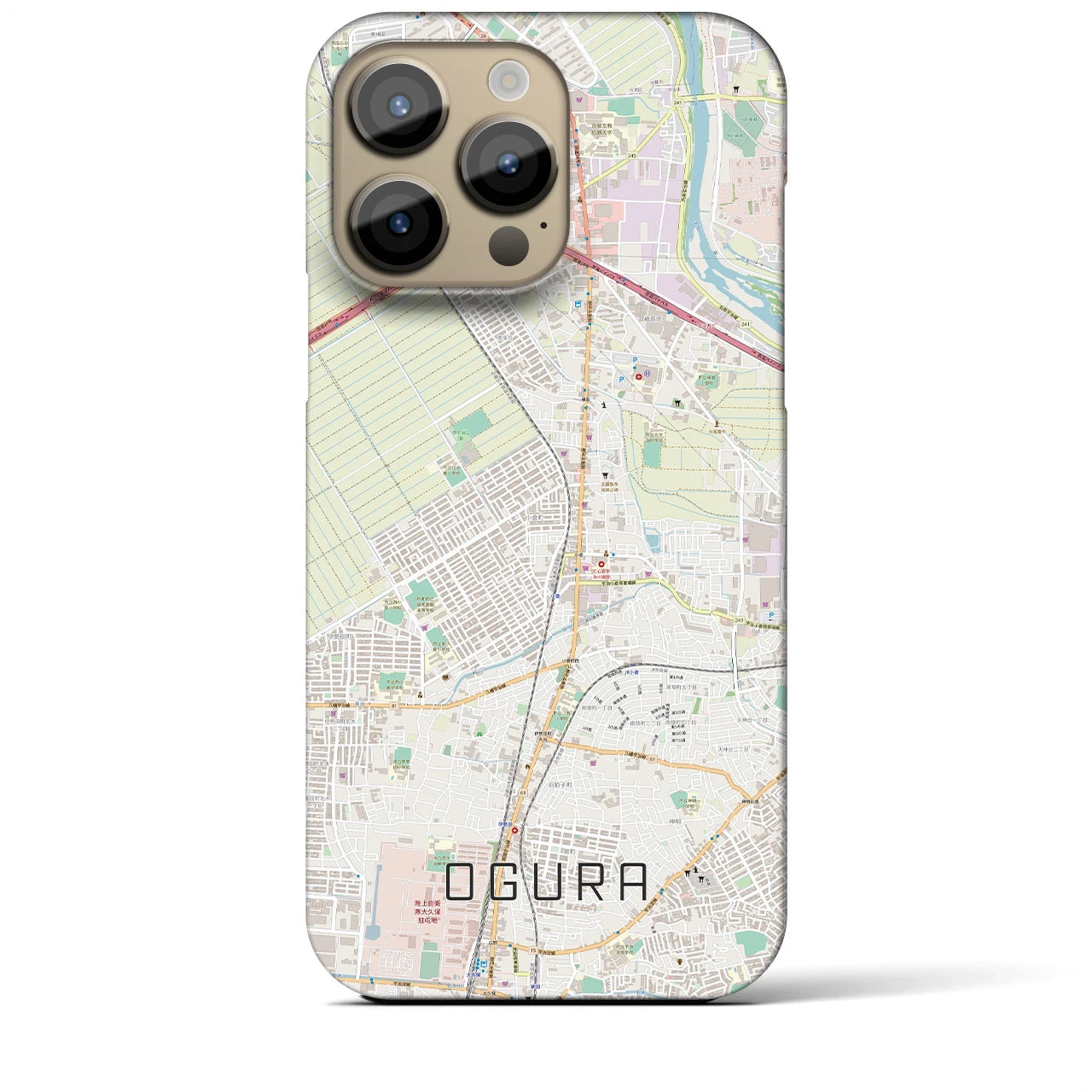 【小倉(京都府)】地図柄iPhoneケース(バックカバータイプ)