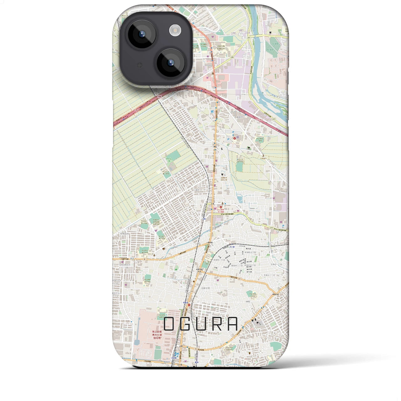 【小倉(京都府)】地図柄iPhoneケース(バックカバータイプ)