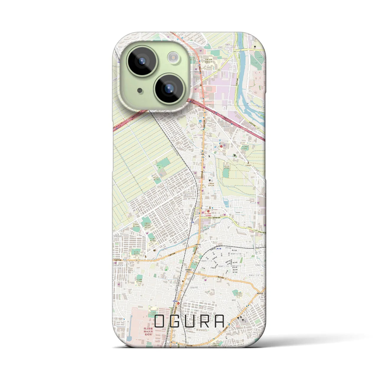 【小倉(京都府)】地図柄iPhoneケース(バックカバータイプ)