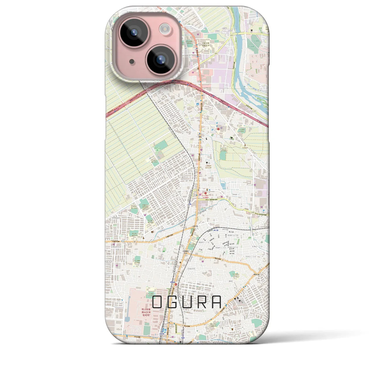 【小倉(京都府)】地図柄iPhoneケース(バックカバータイプ)