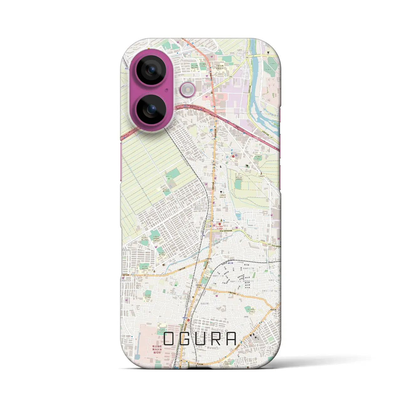 【小倉(京都府)】地図柄iPhoneケース(バックカバータイプ)