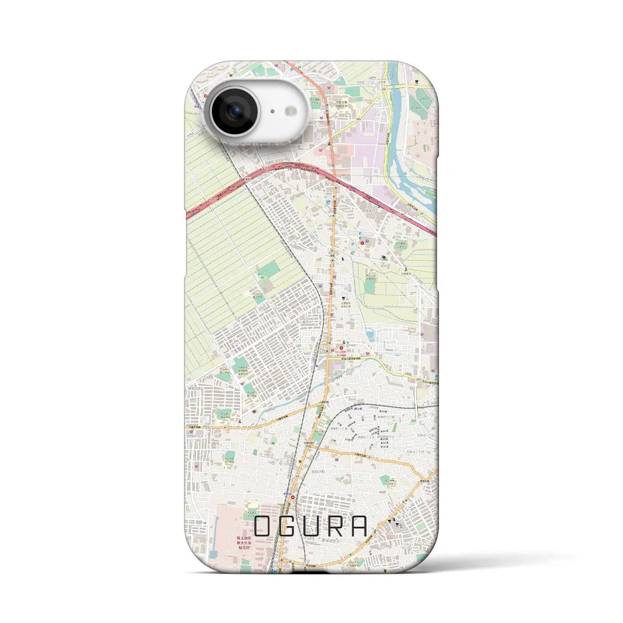 【小倉(京都府)】地図柄iPhoneケース(バックカバータイプ)