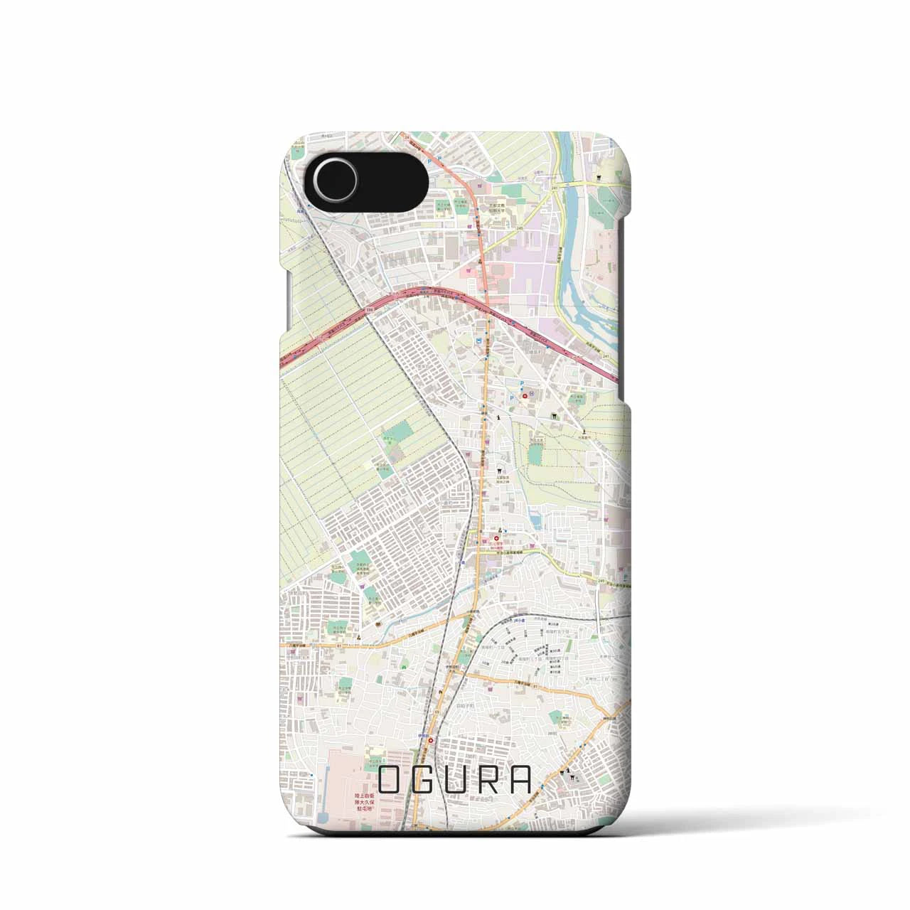 【小倉(京都府)】地図柄iPhoneケース(バックカバータイプ)