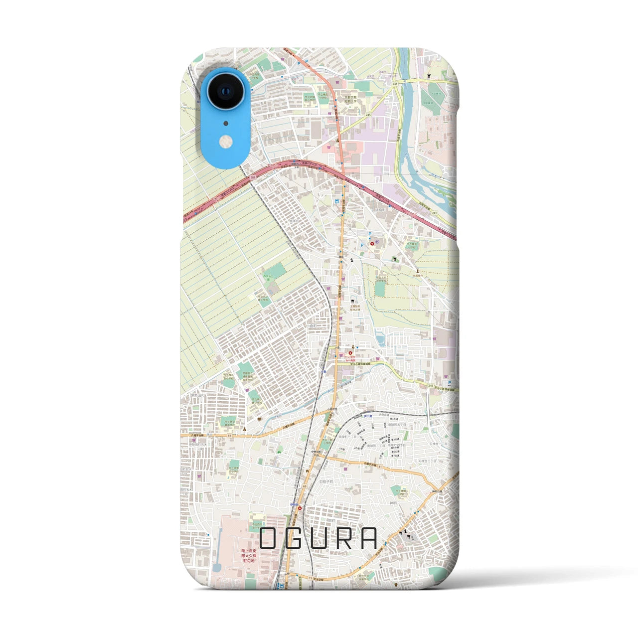 【小倉(京都府)】地図柄iPhoneケース(バックカバータイプ)