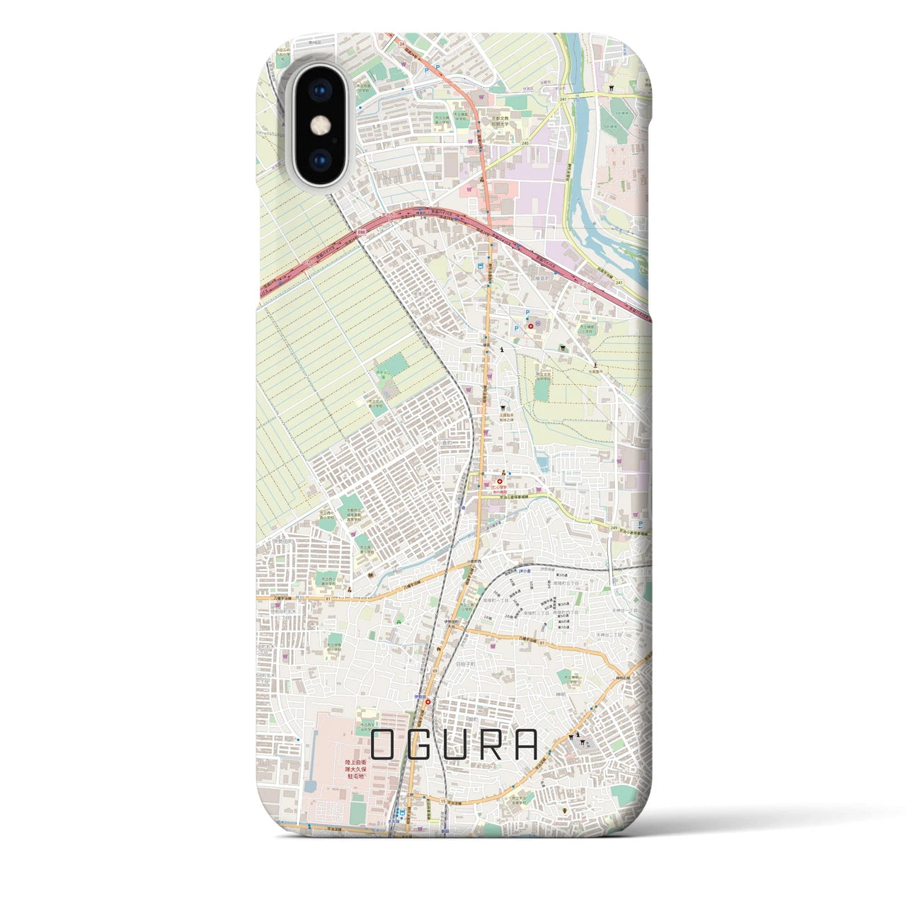 【小倉(京都府)】地図柄iPhoneケース(バックカバータイプ)