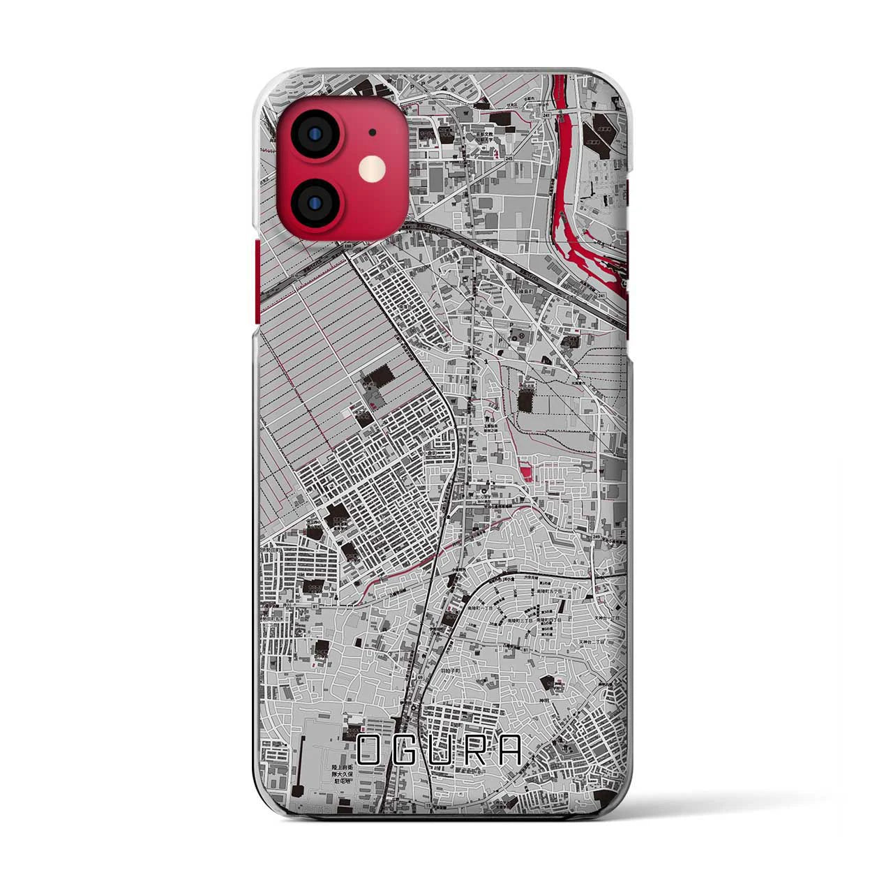 【小倉(京都府)】地図柄iPhoneケース(クリアタイプ)