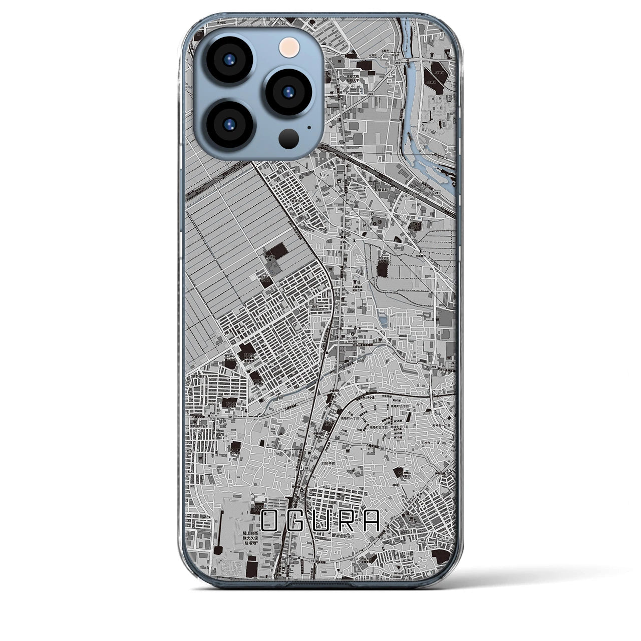 【小倉(京都府)】地図柄iPhoneケース(クリアタイプ)