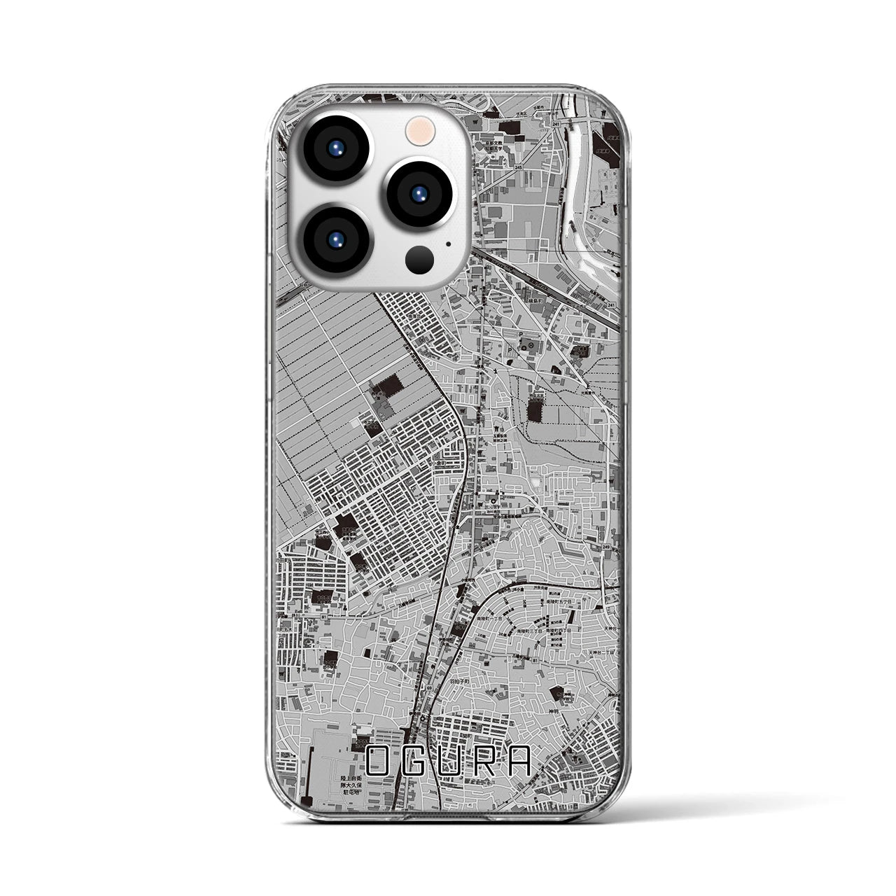 【小倉(京都府)】地図柄iPhoneケース(クリアタイプ)