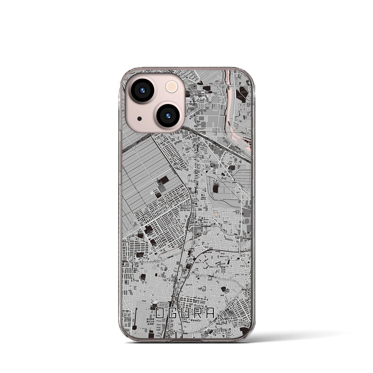 【小倉(京都府)】地図柄iPhoneケース(クリアタイプ)