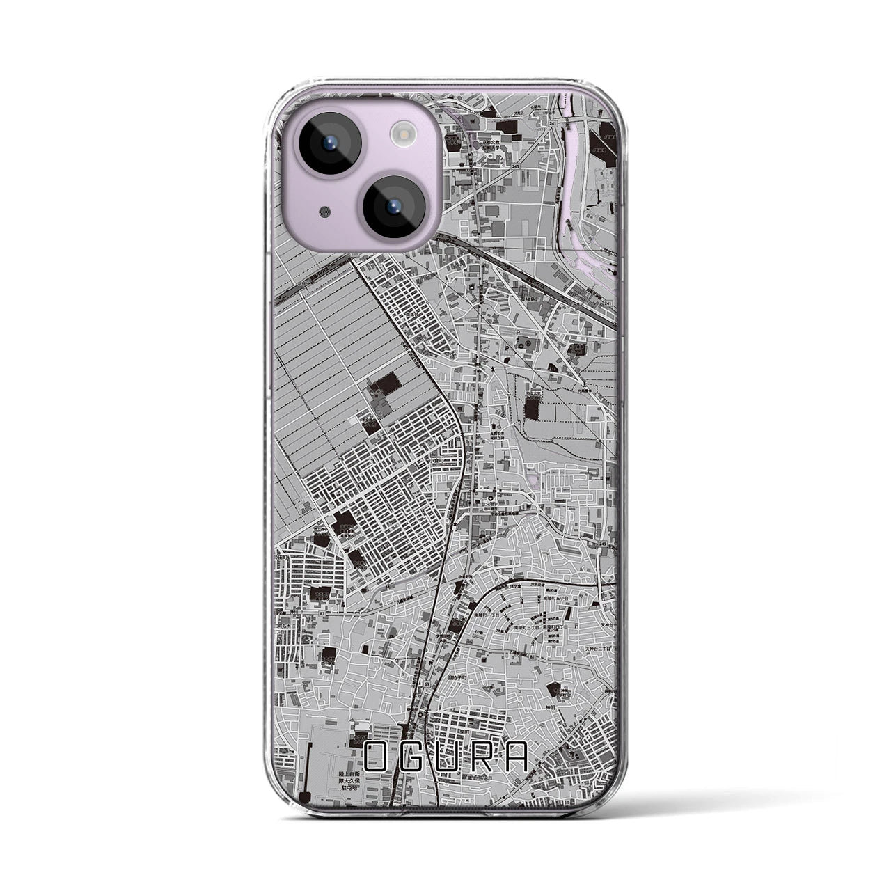 【小倉(京都府)】地図柄iPhoneケース(クリアタイプ)