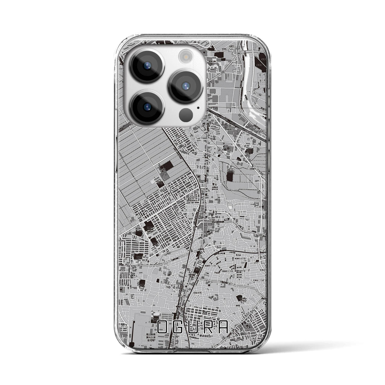 【小倉(京都府)】地図柄iPhoneケース(クリアタイプ)