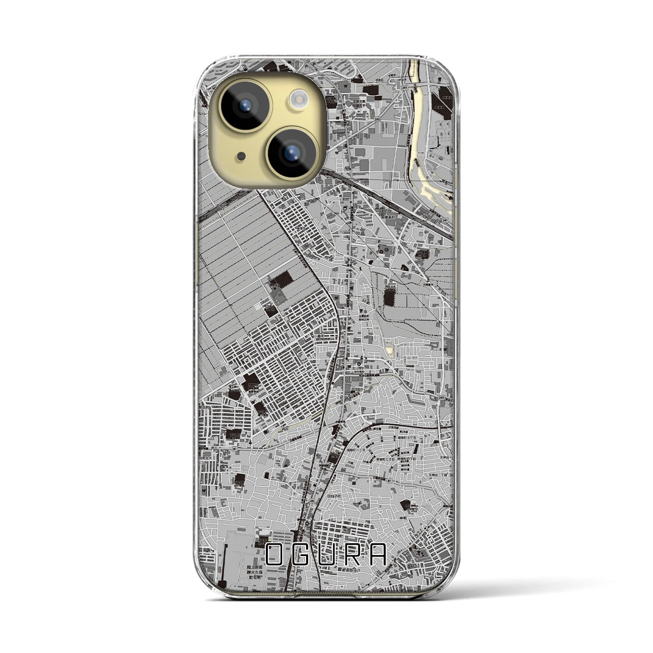 【小倉(京都府)】地図柄iPhoneケース(クリアタイプ)