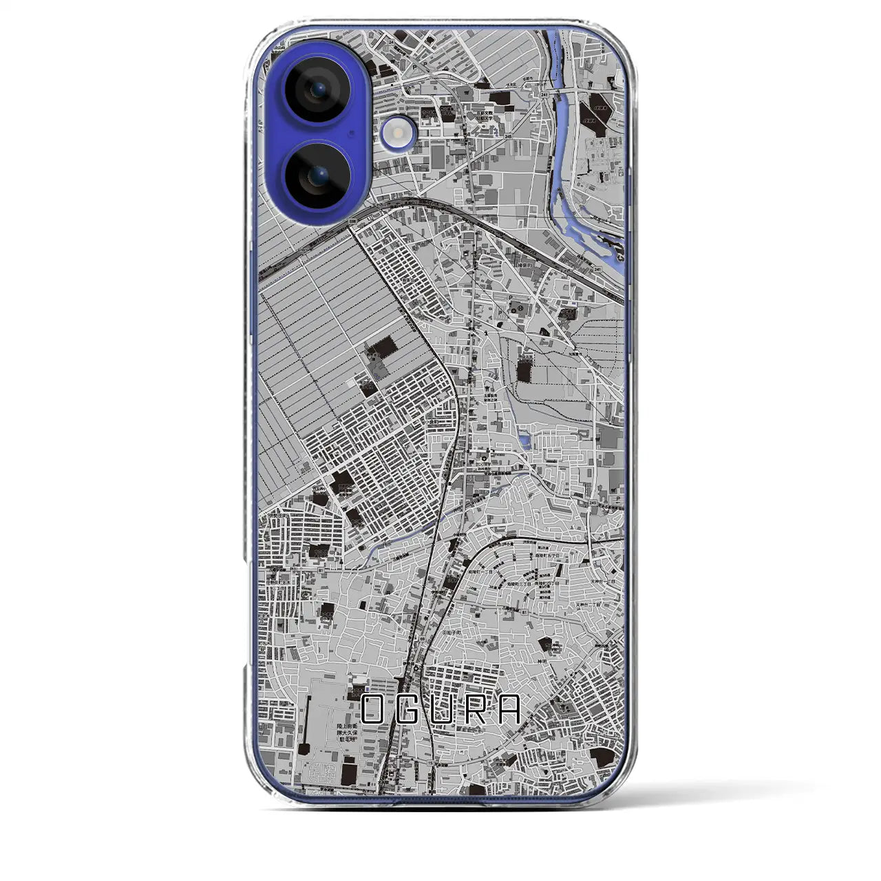 【小倉(京都府)】地図柄iPhoneケース(クリアタイプ)