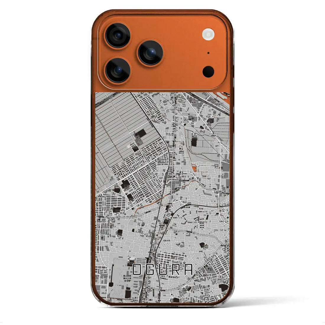 【小倉(京都府)】地図柄iPhoneケース(クリアタイプ)