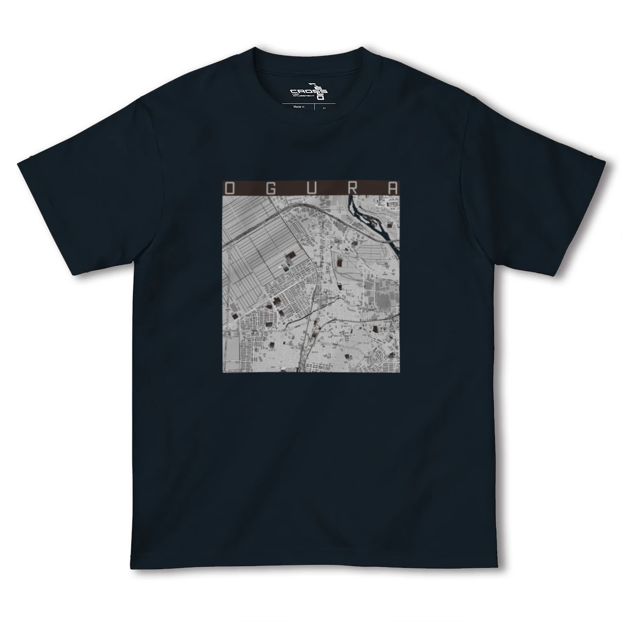 【小倉(京都府)(京都府)】地図柄ヘビーウェイトTシャツ