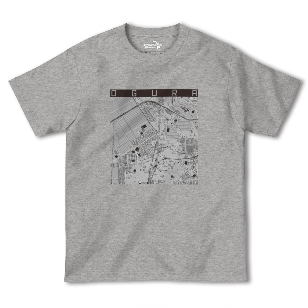 【小倉(京都府)(京都府)】地図柄ヘビーウェイトTシャツ