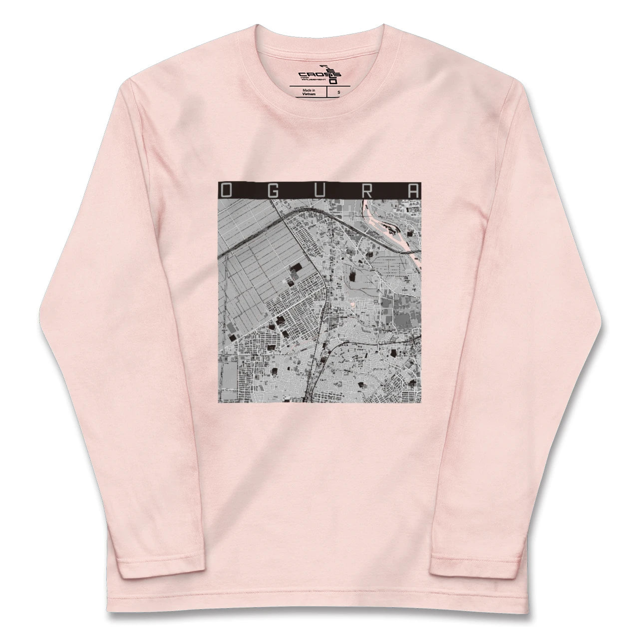 【小倉(京都府)(京都府)】地図柄ロングスリーブTシャツ