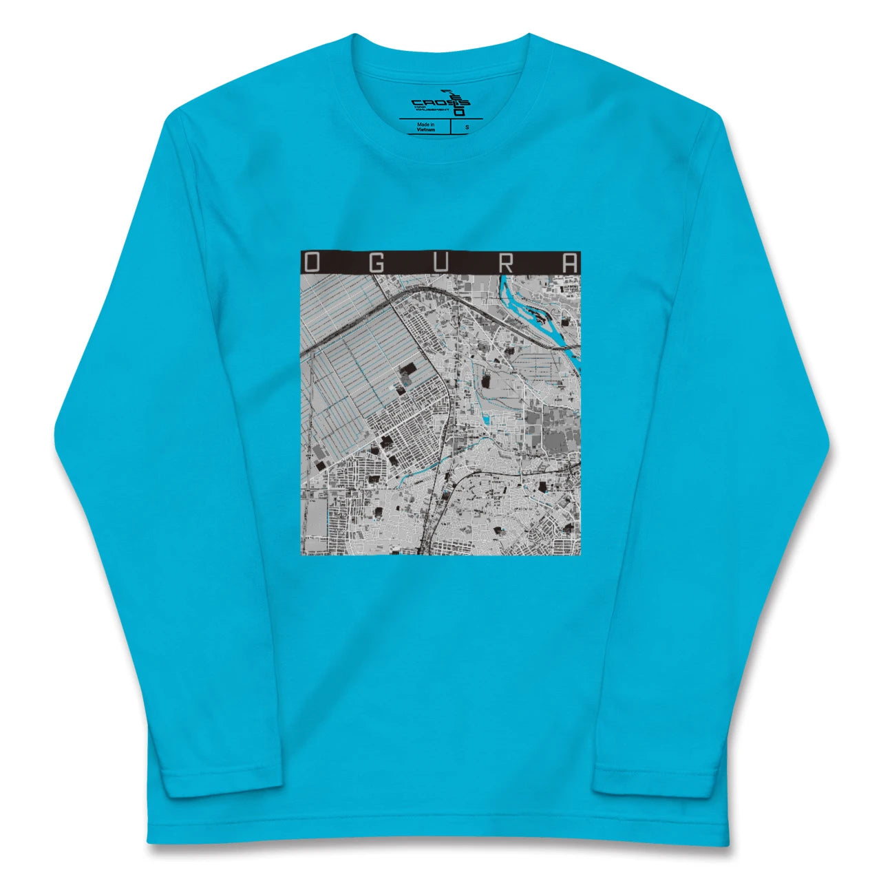 【小倉(京都府)(京都府)】地図柄ロングスリーブTシャツ