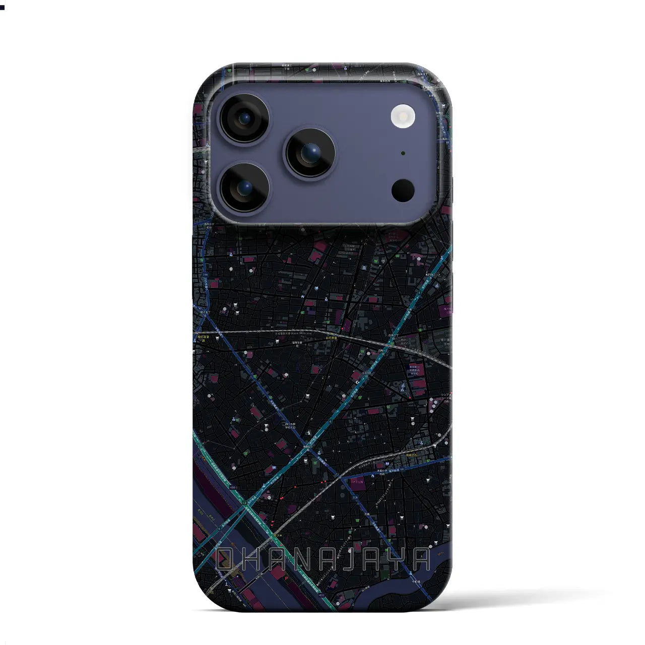 【お花茶屋(東京都)】地図柄iPhoneケース(バックカバータイプ)