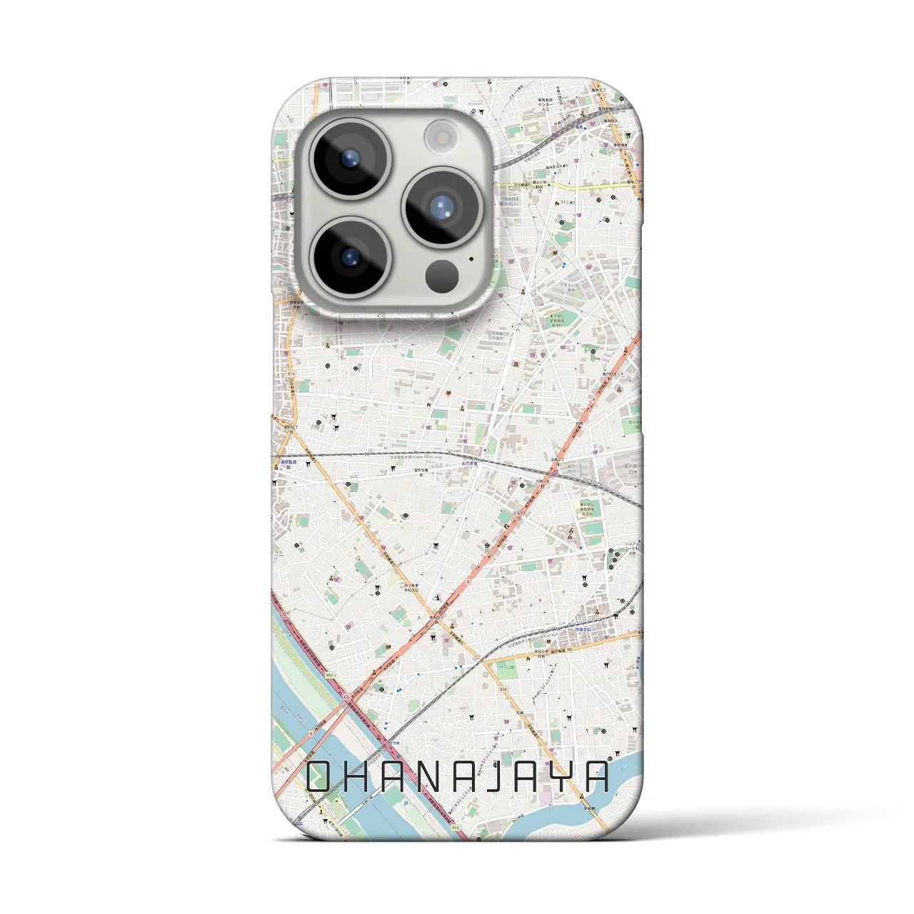 【お花茶屋(東京都)】地図柄iPhoneケース(バックカバータイプ)