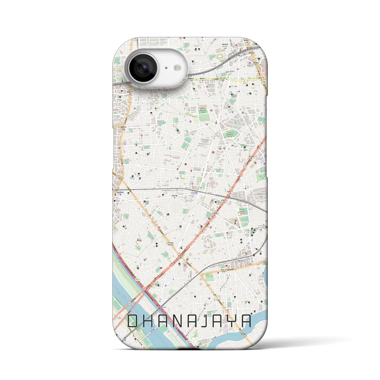 【お花茶屋(東京都)】地図柄iPhoneケース(バックカバータイプ)