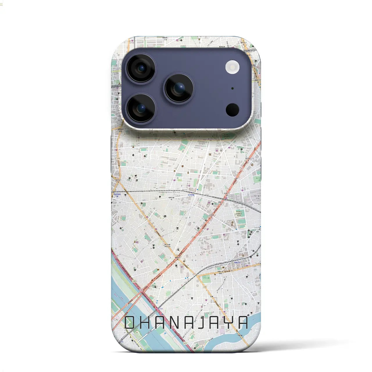 【お花茶屋(東京都)】地図柄iPhoneケース(バックカバータイプ)