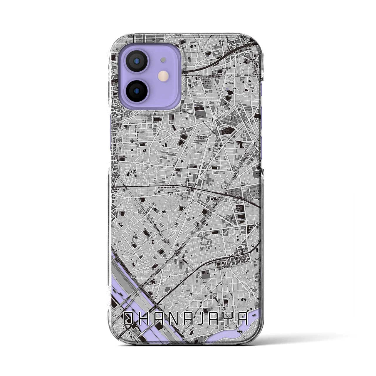 【お花茶屋(東京都)】地図柄iPhoneケース(クリアタイプ)