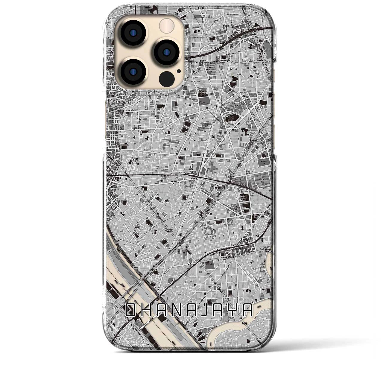 【お花茶屋(東京都)】地図柄iPhoneケース(クリアタイプ)